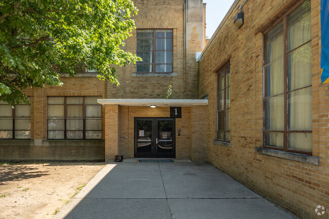 Pasteur Elementary School's main entrance.