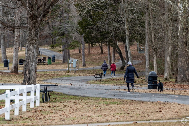 Locals walk their dog and enjoy afternoon strolls at The Cove at Concord Park.