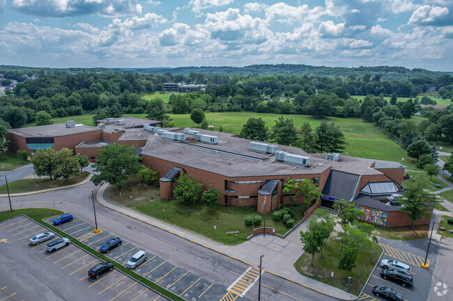 Barbieri Elementary School building overview in Framingham.