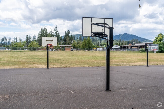 Riverbend Elementary School has basketball courts for students to play on in East Springfield.