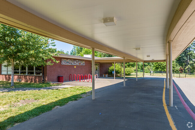 A Covered Walkway at Lake Oswego Junior High.