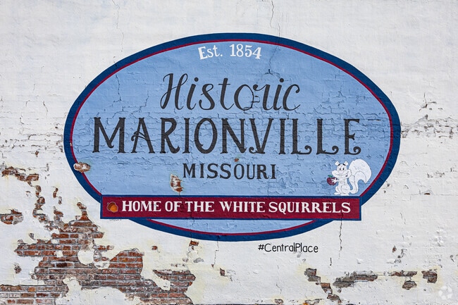 Historic Marionville proudly showcases its white squirrel heritage downtown.