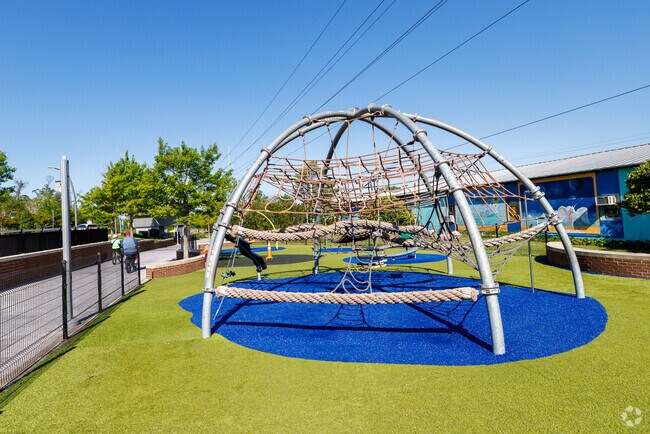 Casades Trail Playground is located next to Railroad Square close to downtown Tallahassee.