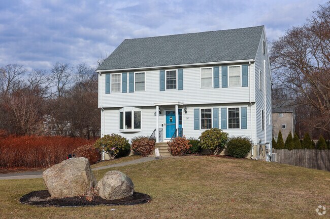 Garrison-style homes make up the suburban community in Peabody.