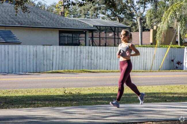 Locals love to jog the on Lake Baldwin running trail in Baldwin Park.