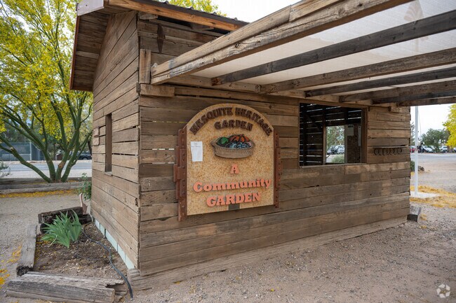 Mesquite Heritage Garden is a community green space on W Hafen Lane.
