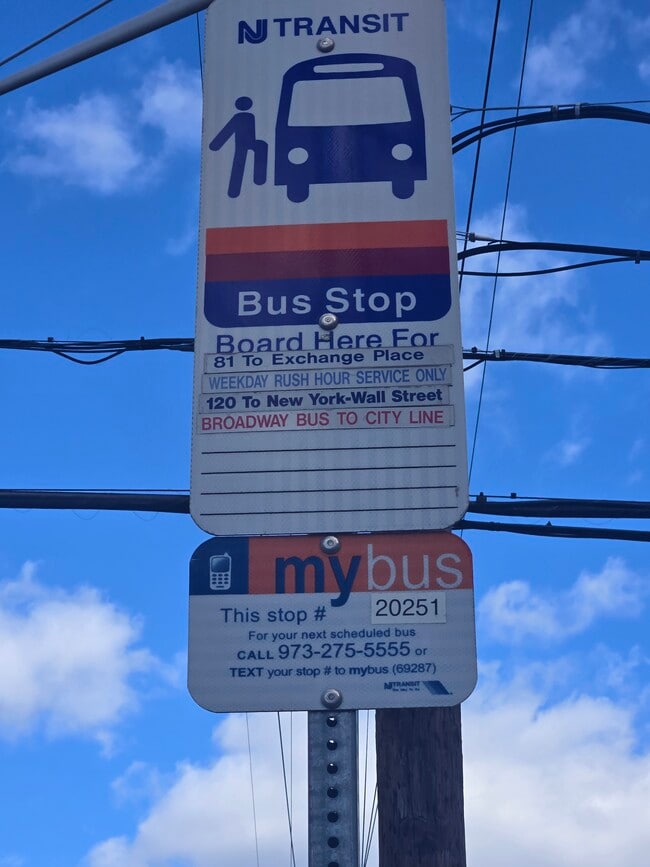 bus stop right around the corner