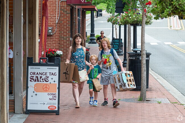 Small retailers are along Downtown Main Street near Apperson-Dickerson.