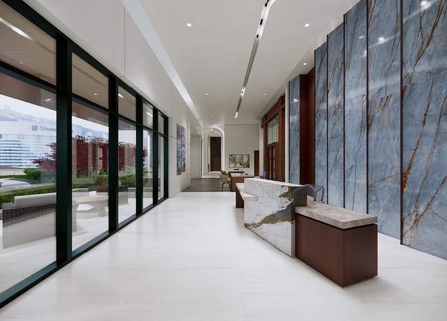 Our lobby space offers an elegant welcome into Parkview Turtle Creek by Hanover.