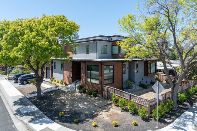 This contemporary home in Adobe Meadow-Meadow Park showcases clean lines and modern materials.