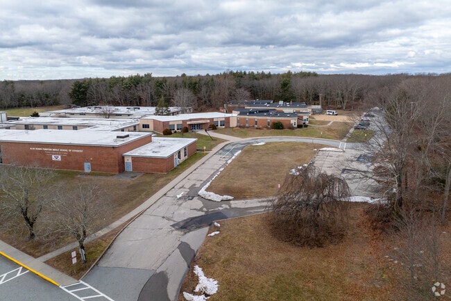 Alternate entrance at Alan S Feinstein Middle School in Coventry, RI.