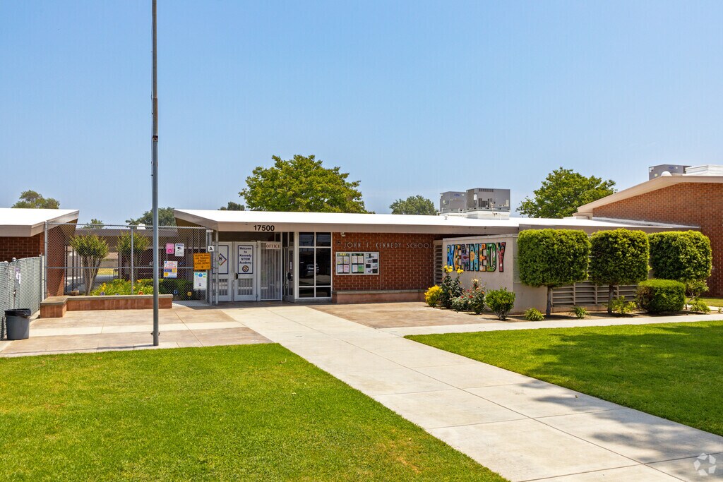 John F. Kennedy Elementary School entrance.