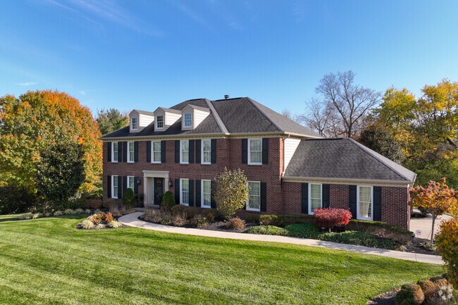 Classic brick Colonial homes dot Hebron's residential streets.