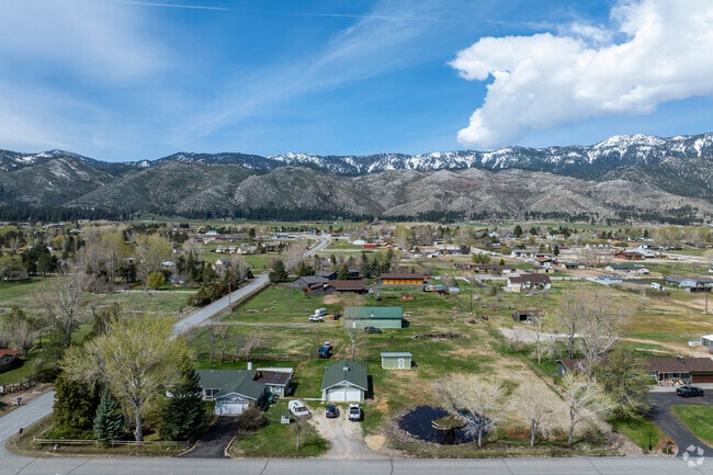 Franktown has some of the biggest lots in Carson City, and from the air you can see miscellaneous ponds and waterways from the mountain runoff.