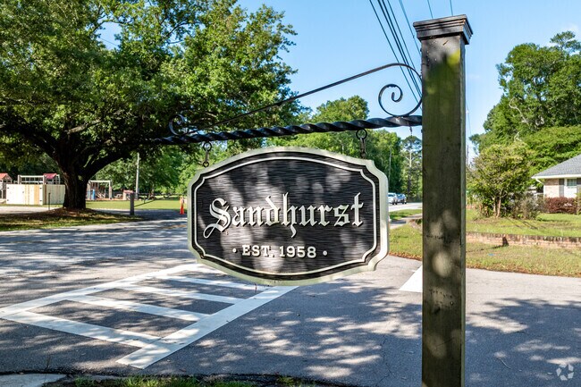 The Sandhurst neighborhood in Charleston was established in 1958.