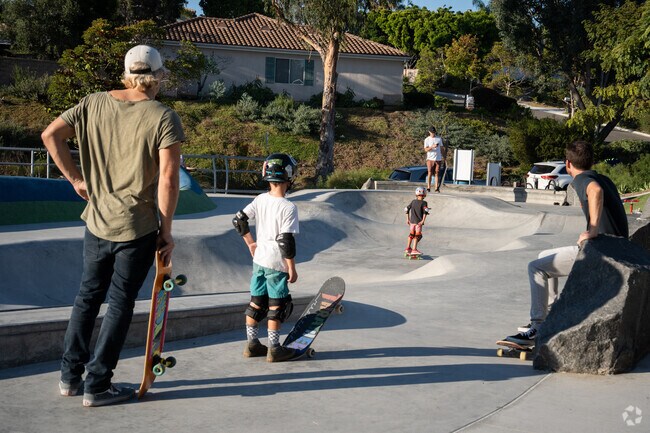 Kids and parents love to unwind at the local Olympus skate park in Leucadia.