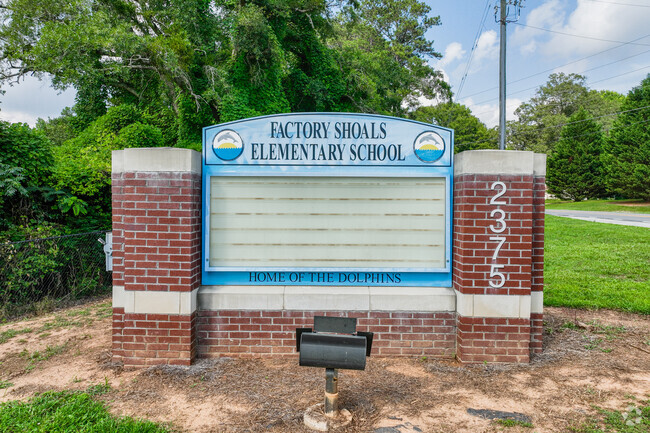 Factory Shoals Elementary School is located at 2375 Mt Vernon Rd, Lithia Springs, GA 30122.