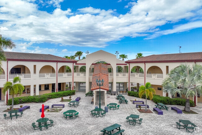 Courtyard of Boynton Beach Community High fosters a positive learning environment.