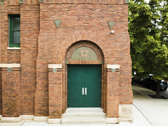 Architectural detail can be seen in the brickwork at Golder College Prep.