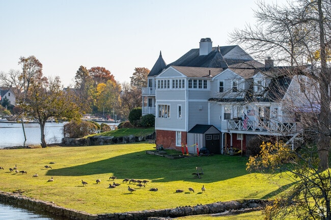 Walk along the river and take in the beautiful estates near Lakewood.