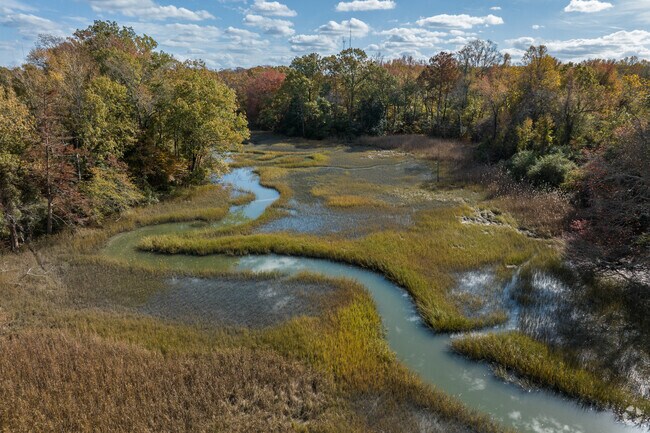The scenic Wayne Creek runs alongside the Coronado neighborhood.