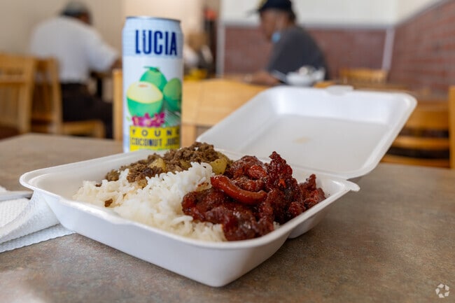 Sweet pork and rice make for a fun lunch at Maymar Restaurant.