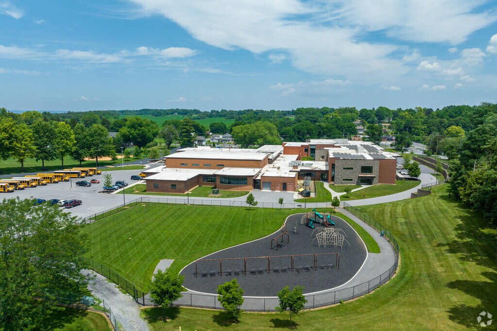 A view over the all of Iron Forge Elementary School campus.