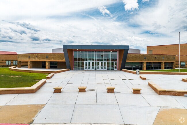 Here is the main entrance to Maize Sr High School.