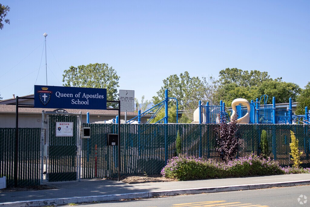 Queen Of Apostles School, located in the Strawberry Park neighborhood.