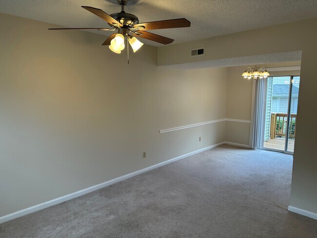 View from living room to dining area