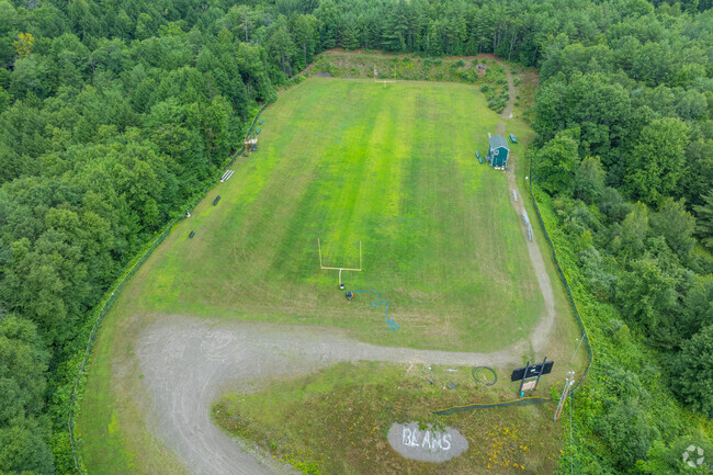 You'll find the Newfound Regional High School footbal field sits on a grassy hill.