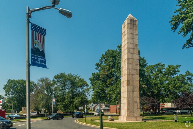 The Camp Merritt Memorial Monument sits at the heart of Cresskill, NJ.