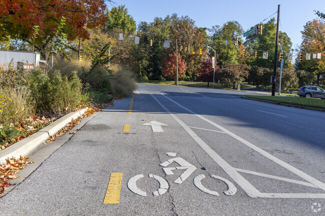 Liberty Square has a dedicated bike lanes throughput the neighborhood.