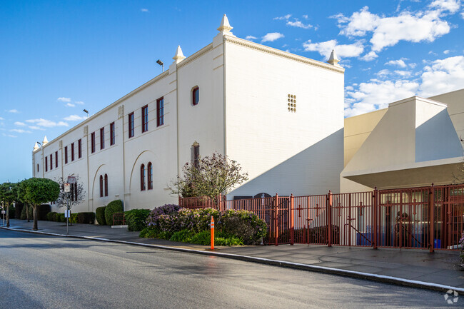 St. Brendan Elementary is an imposing presence on the street.
