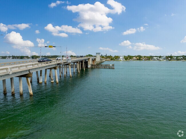 The bridge to Siesta Key is located at the South end of the Southside neighborhood in Sarasota.