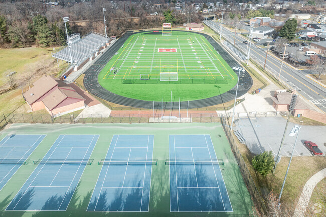 A brand new football field and tennis courts sit at the edge of the Havre De Grace MS-HS campus.