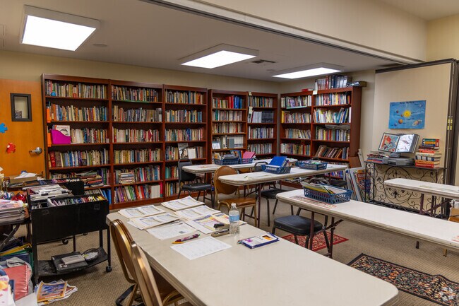 There is a small library inside Cornerstone Christian Academy for the 25 students.