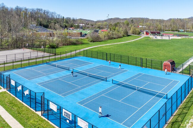 Cabell Midland High School near Culloden features a tennis court.