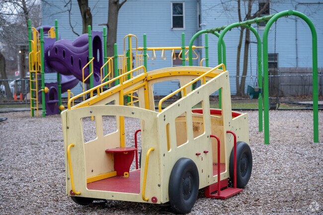 The park & playground at the corner of Houghton & Dorchester Street in Worcester.
