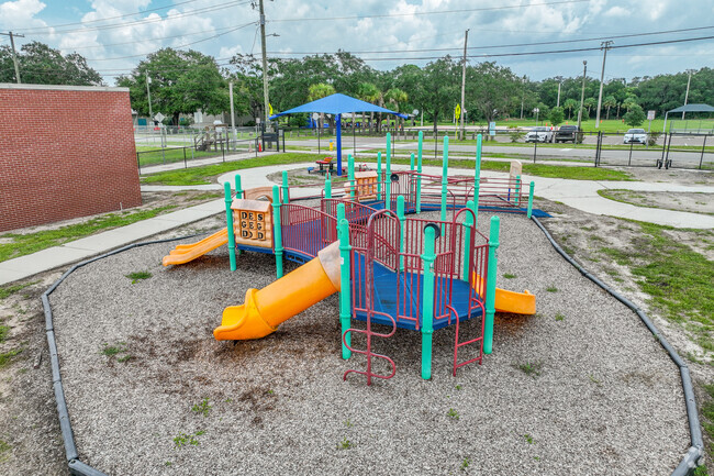 Kenly Elementary School's playgrounds welcome children to have fun.