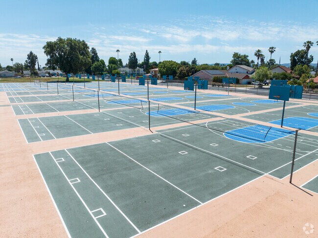 Students can play tennis or basketball during recess at Christopher Columbus Middle School.