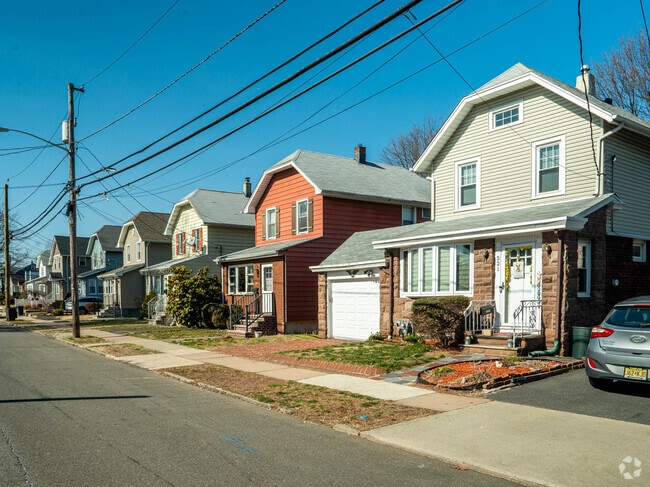 Colorful homes in North Arlington create beautiful curb appeal.