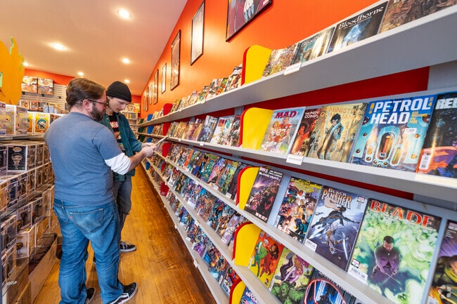 Red Shirt Comics in Port Jefferson is an exceptionally organized collector shop in the village.