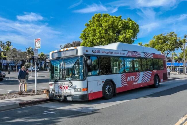 La Playa offers MTS transportation with few bus stops along Rosecrans St. and Shelter Island.