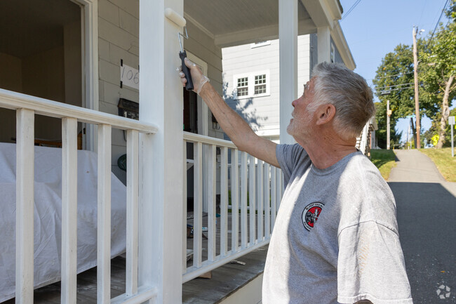 This front porch gets a facelift from a homeowner in West Side Village.