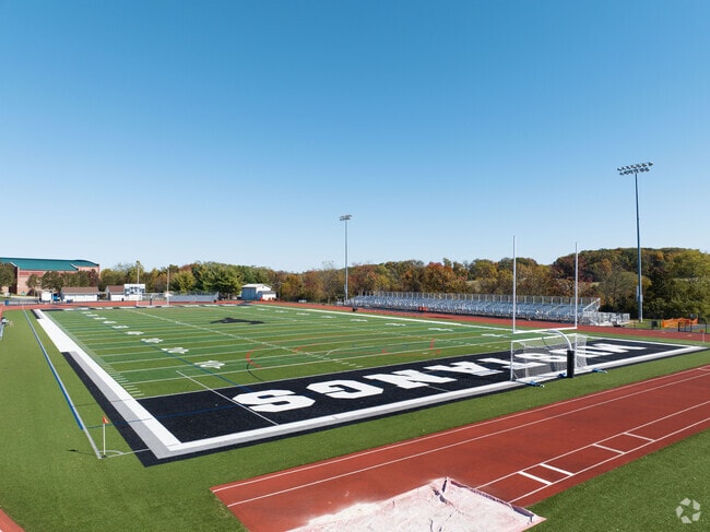 Parkville residents cheer on the Mustangs.