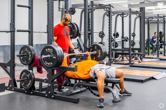 Pump iron at The Hawk community center in Farmington Hills.