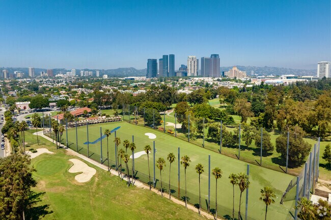 Rancho Park Golf Course has 18 holes and great views of Beverly Hills downtown.