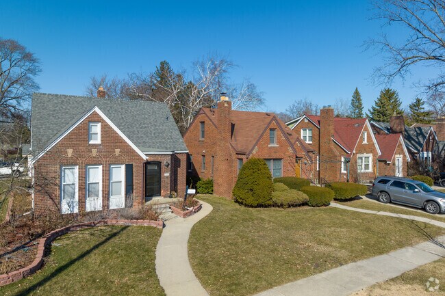 Tidy Tudor-style bungalows in Dearborn Hills proudly overlook the neighborhood.