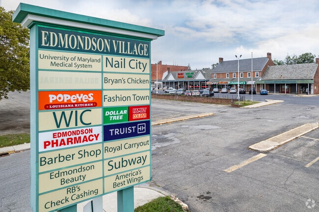 Edmondson Village in Rognel Heights features a variety of retail and dining options.